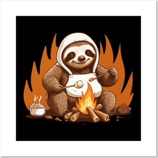 Campfire Sloth Posters and Art